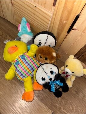 Plush Stuffed Animal Lot - Colorful Duck & Friends